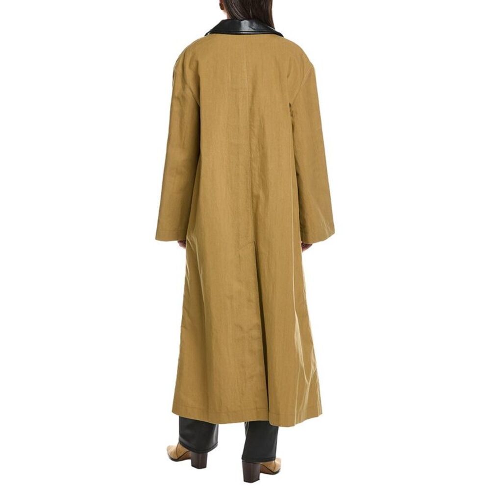 Nanushka Womens  Zofia Oversized Coat, Yellow - Picture 2 of 4